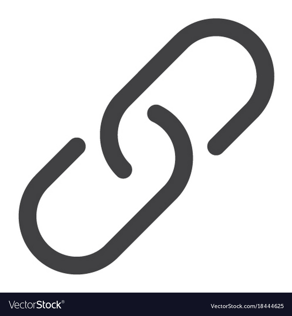 Chain link glyph icon web and mobile share sign Vector Image