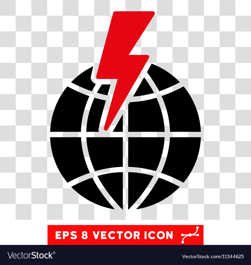 Global shock eps icon Royalty Free Vector Image