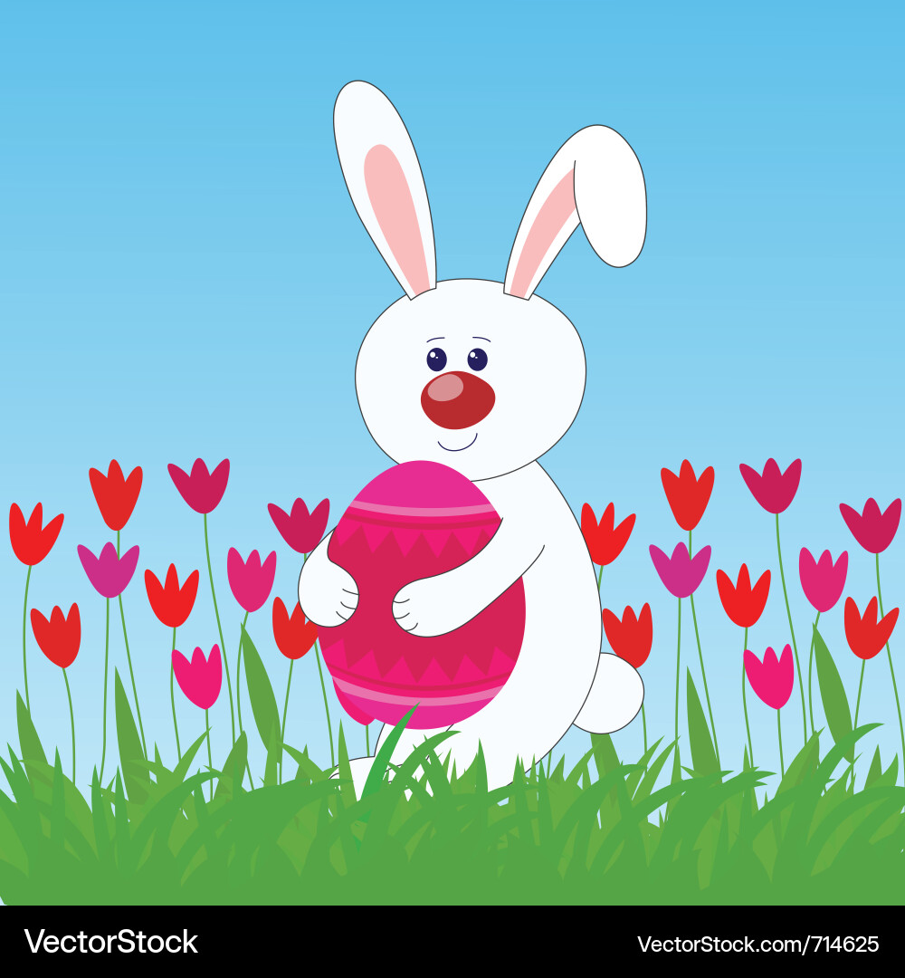 Rabbit easter egg Royalty Free Vector Image - VectorStock