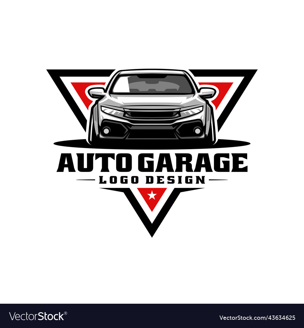 Ready made logo of japan car in emblem Royalty Free Vector