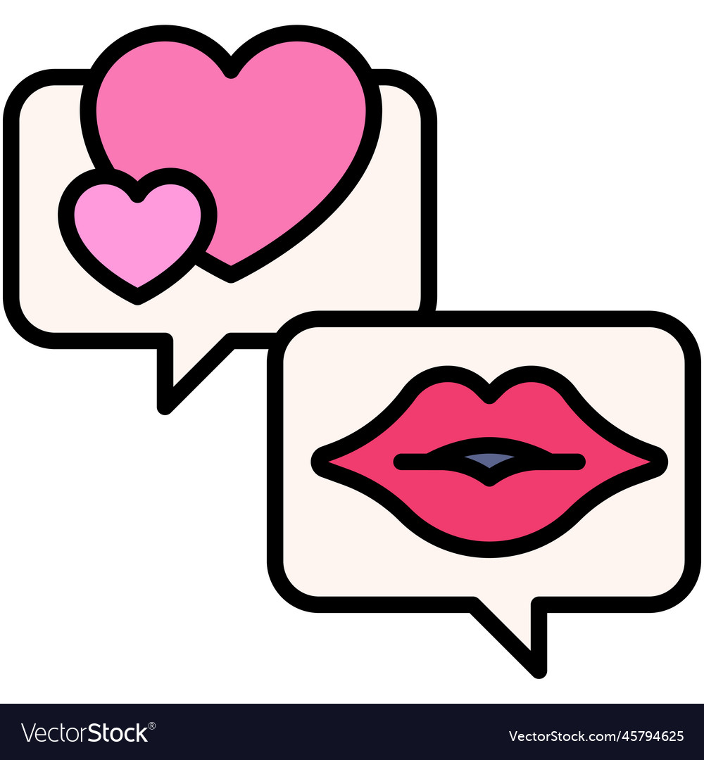 Romantic conversation icon valentines day related