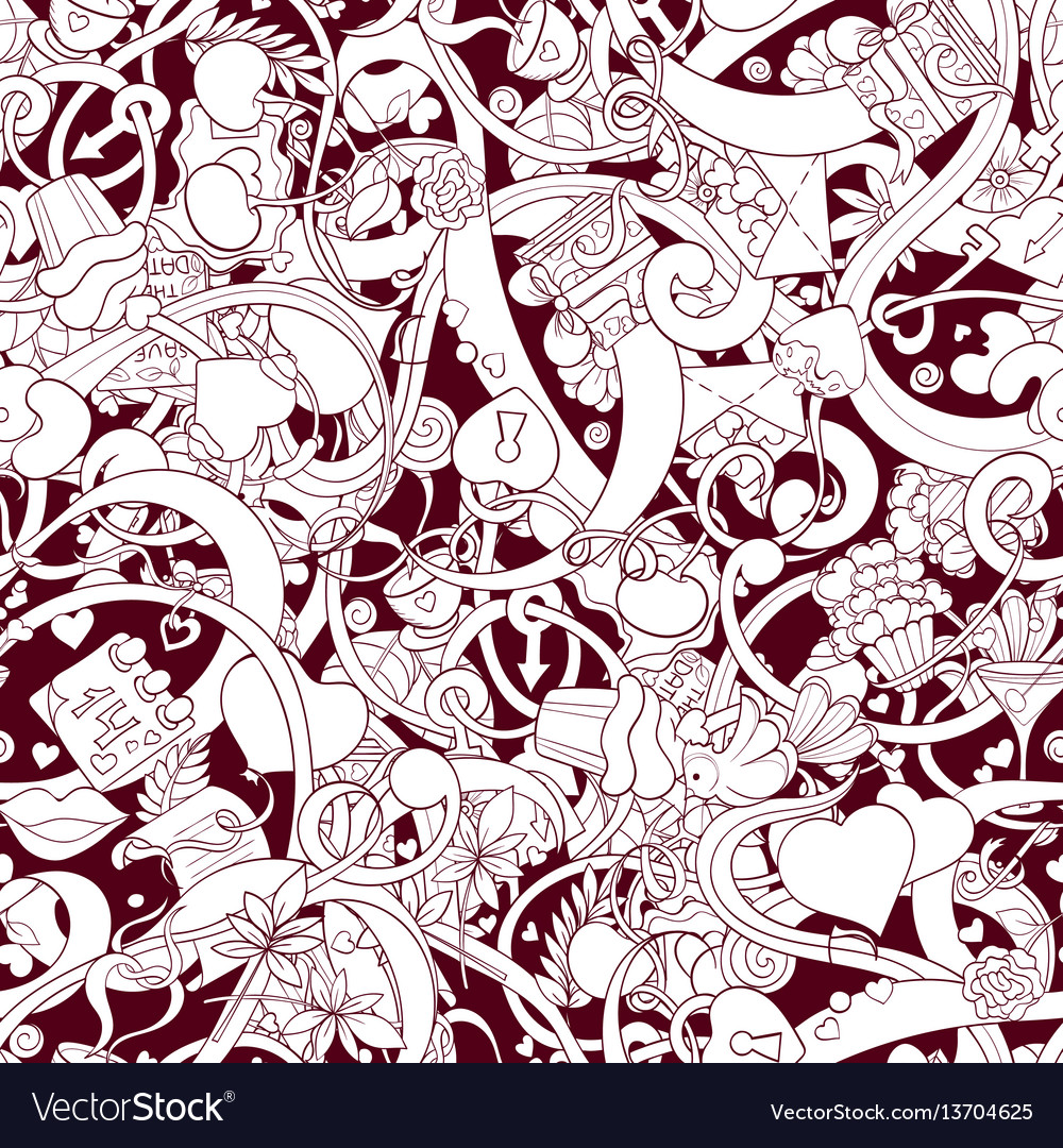 Seamless st valentin s day pattern vector image Seamless st valentin s day pattern