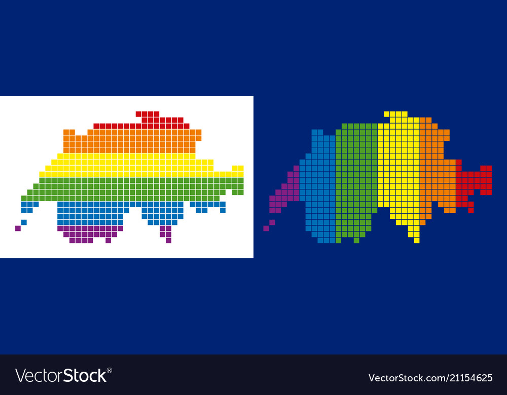 Spectrum pixel dotted swissland map