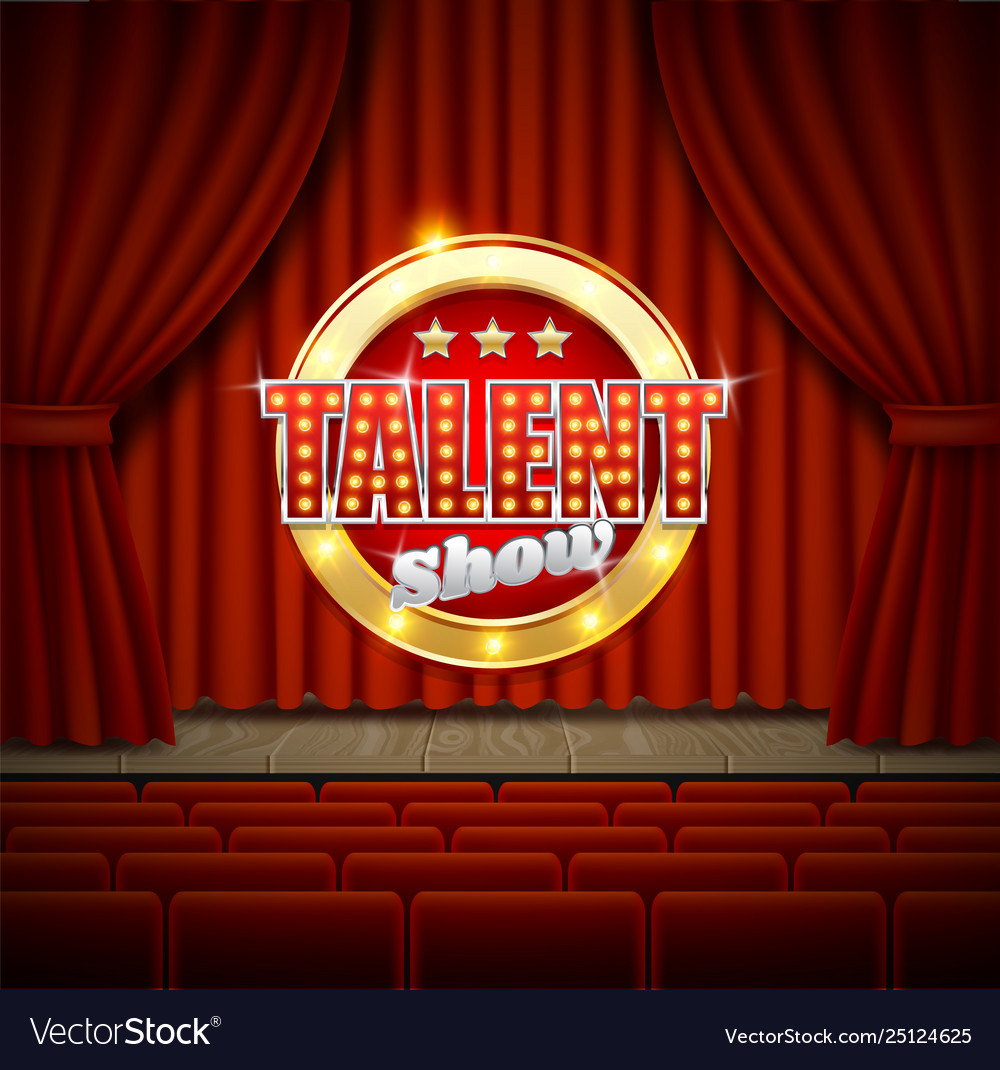 Talent show poster template realistic Royalty Free Vector Inside Talent Show Flyer Template