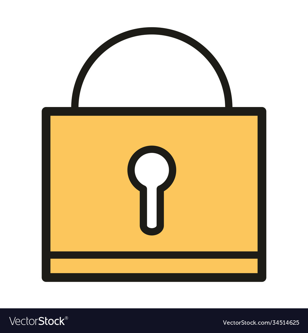 User interface padlock security data linear