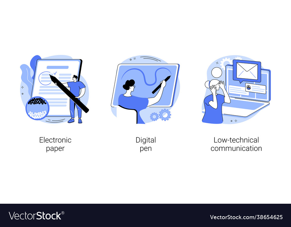 Using technology abstract concept