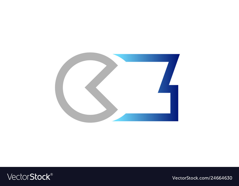 Blue Grey Alphabet Letter Logo Combination Design Vector Image 9812