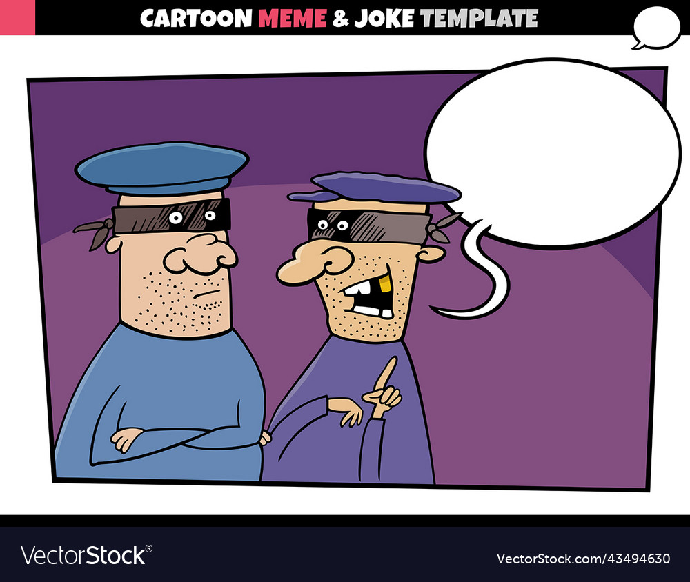 Cartoon meme template with speech bubble Vector Image