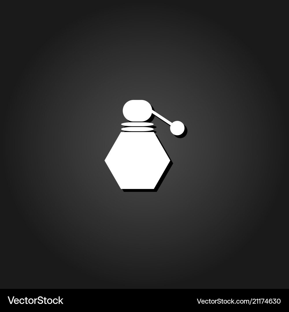 Perfume bottle icon flat Royalty Free Vector Image