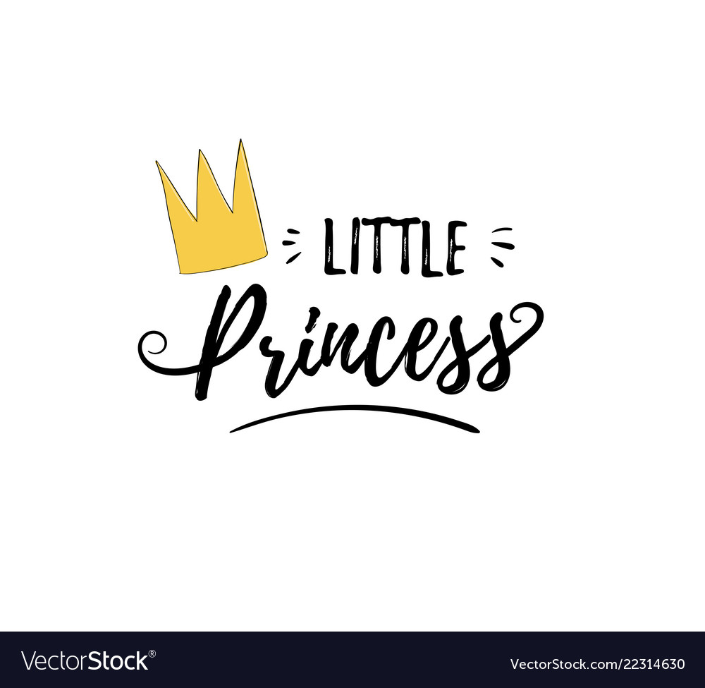 Phrase little princess cute girly sticker