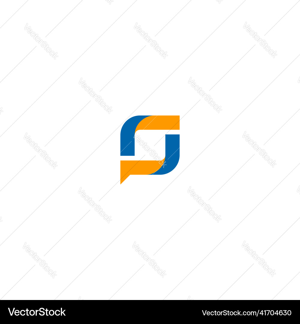 Square abstract shape logo Royalty Free Vector Image