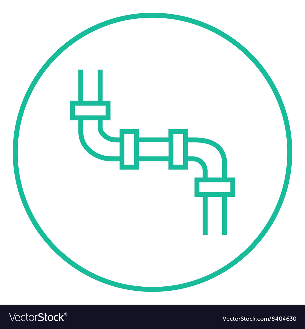 Water pipeline line icon