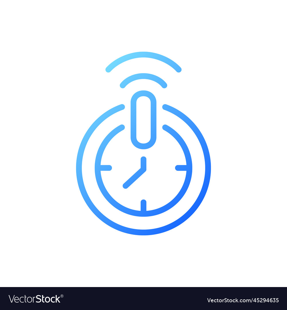 Automatic shut off timer pixel perfect gradient Vector Image