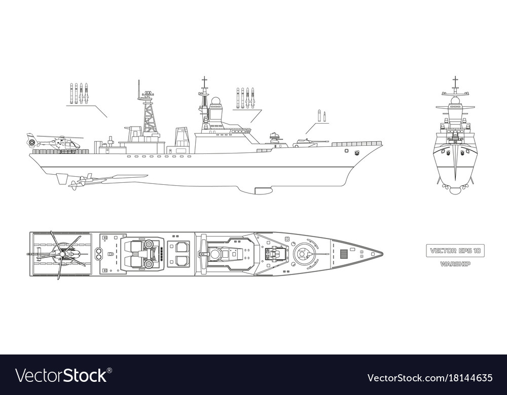 Чертежи военных кораблей для моделирования