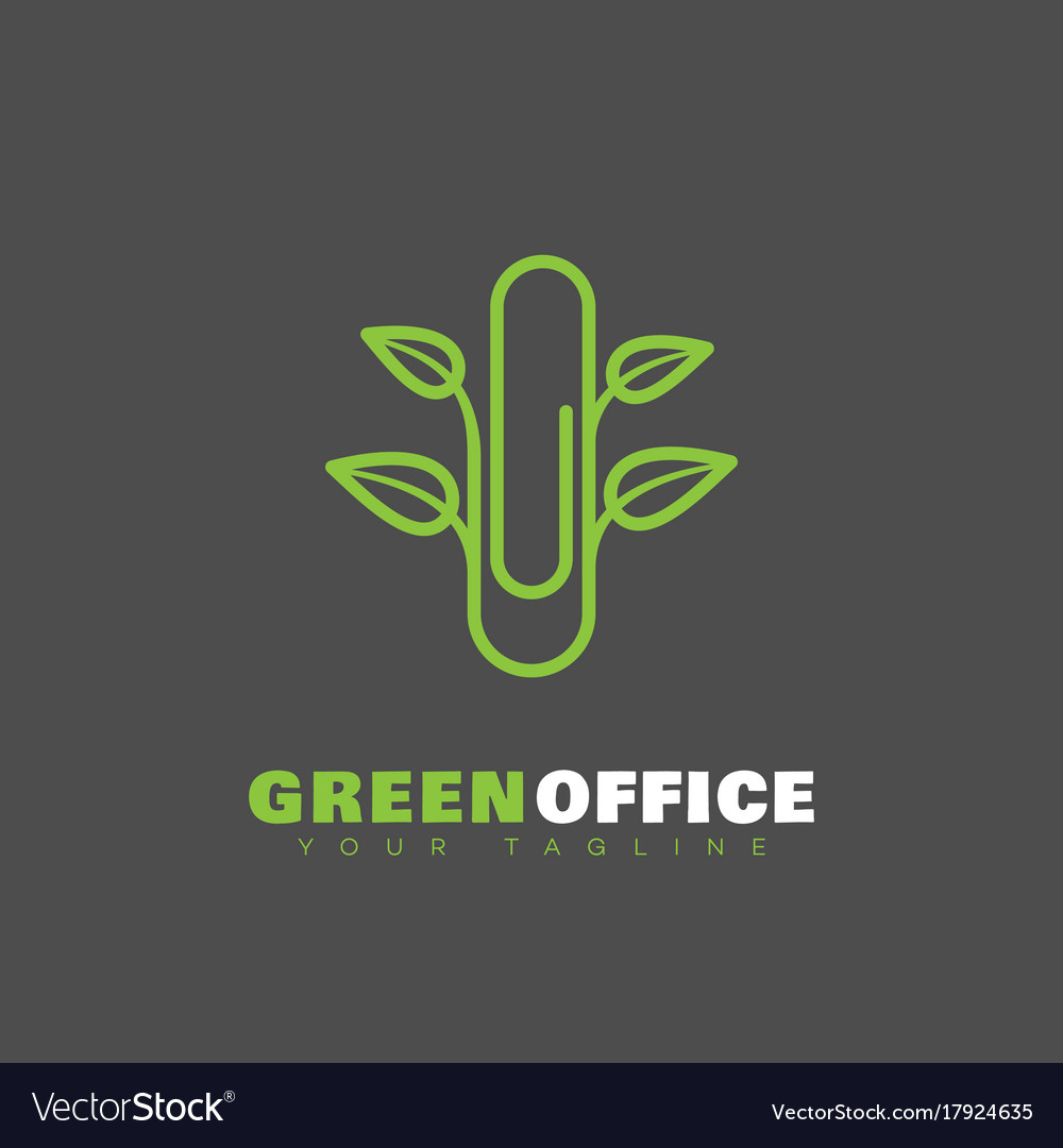 Green office logo Royalty Free Vector Image - VectorStock