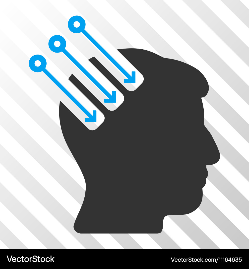 Neuro interface icon Royalty Free Vector Image