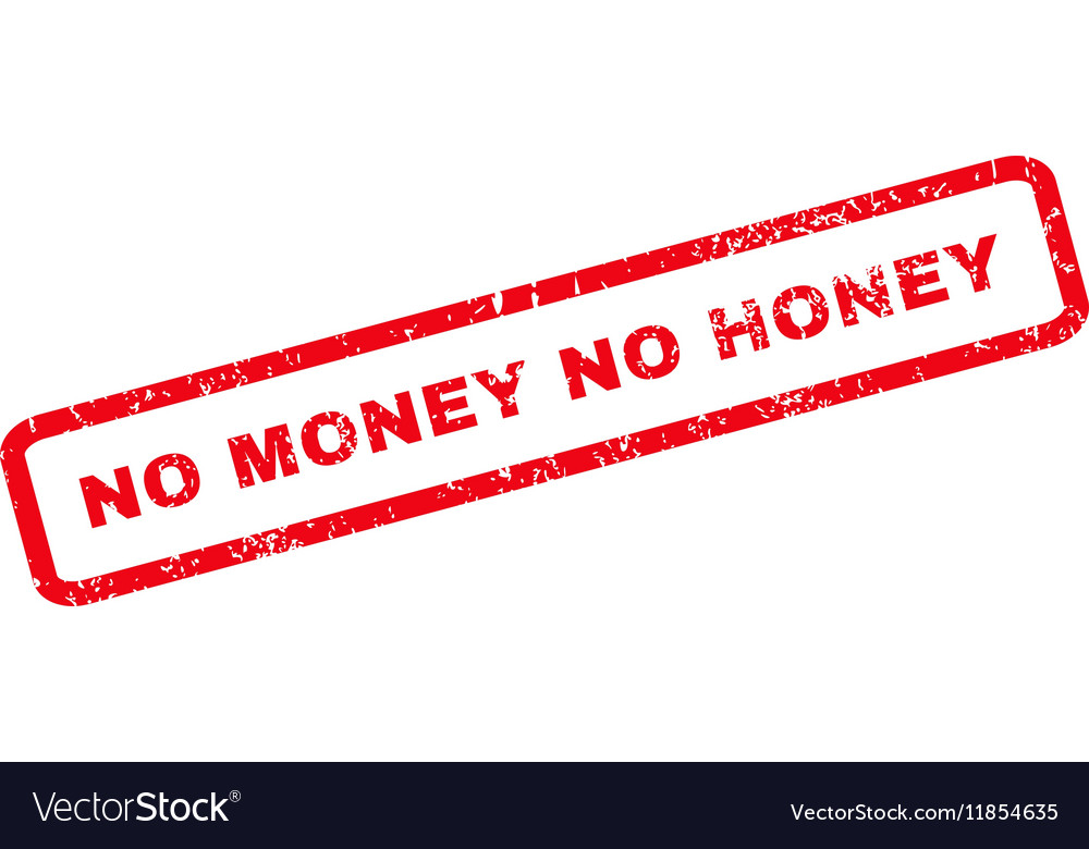 No money honey rubber stamp