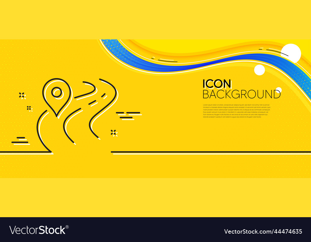 Road line icon journey path sign minimal Vector Image