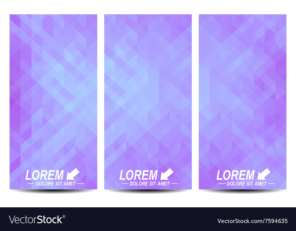 set of flyers background with purple royalty free vector