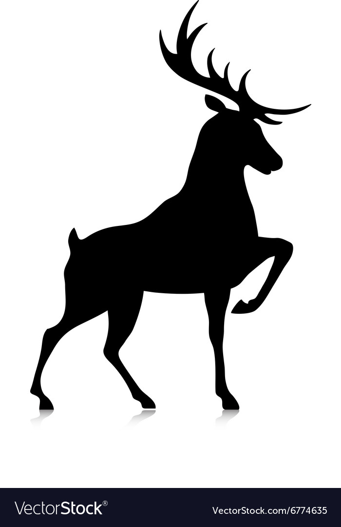 Silhouette buck Royalty Free Vector Image - VectorStock