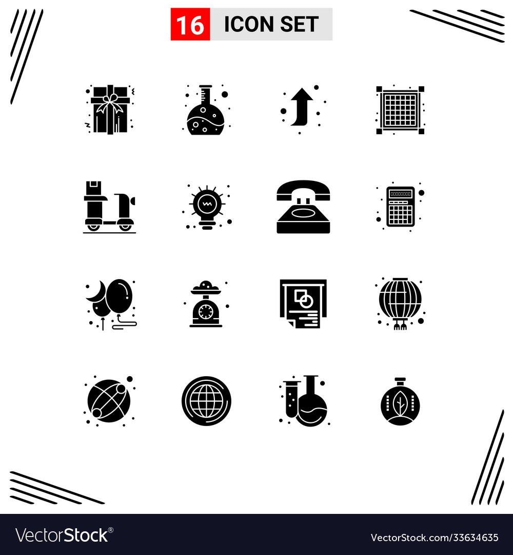 Stock icon pack 16 line signs and symbols