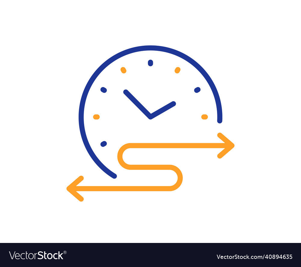 Time schedule line icon transport timetable sign Vector Image