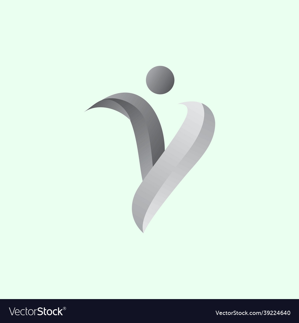 Abstract letter v stylish logo icon