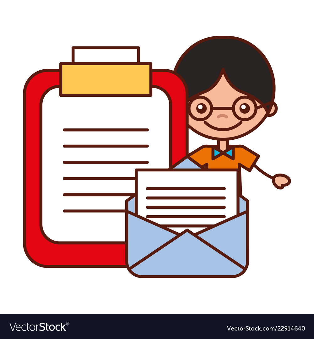 Boy email clipboard dokument bericht