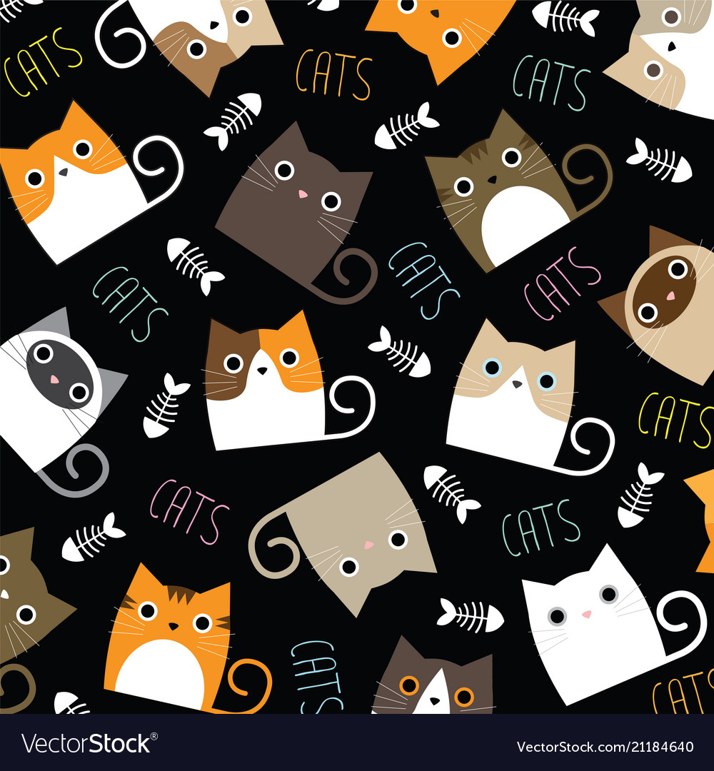 cute cat cartoon wallpaper