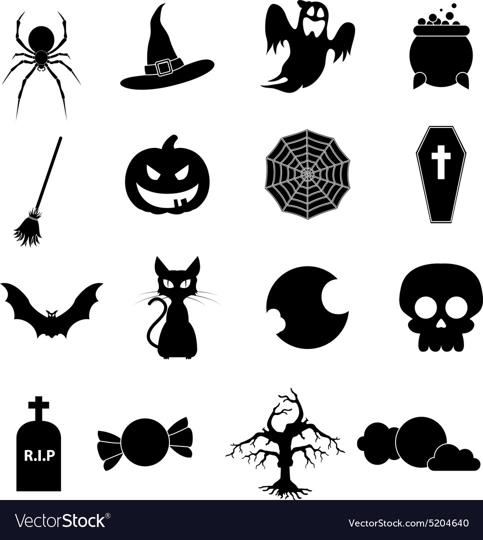 Halloween icons set Royalty Free Vector Image - VectorStock