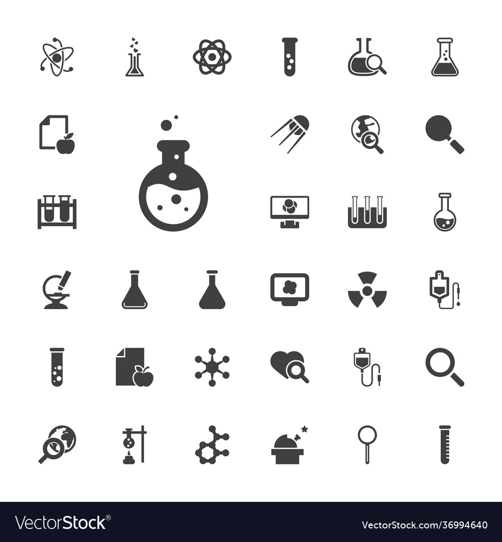 Research Icons Royalty Free Vector Image - Vectorstock