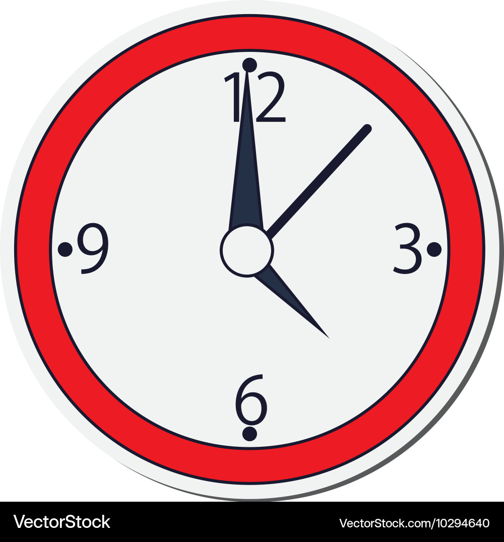 Wall clock icon Royalty Free Vector Image - VectorStock