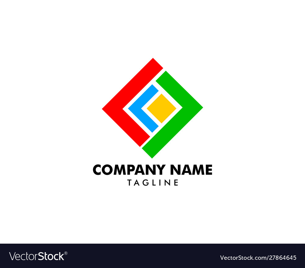 Abstract triangle design logo template