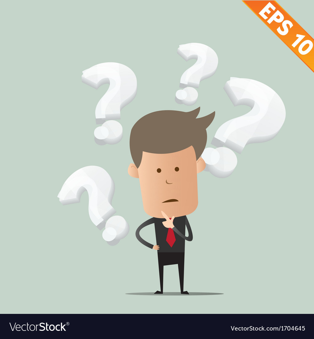 Business man thinking of choice - eps10 Royalty Free Vector