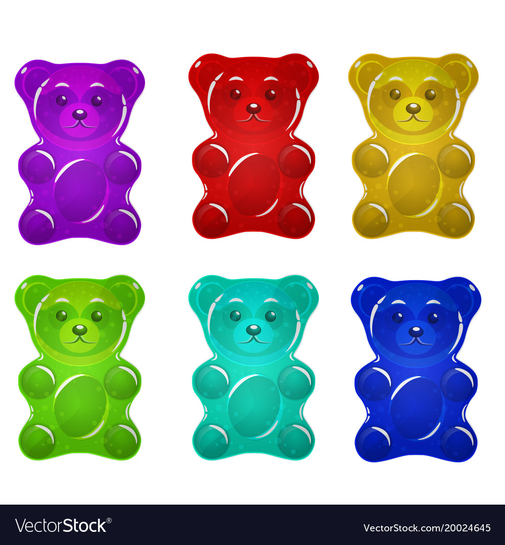 Jelly bears set Royalty Free Vector Image - VectorStock