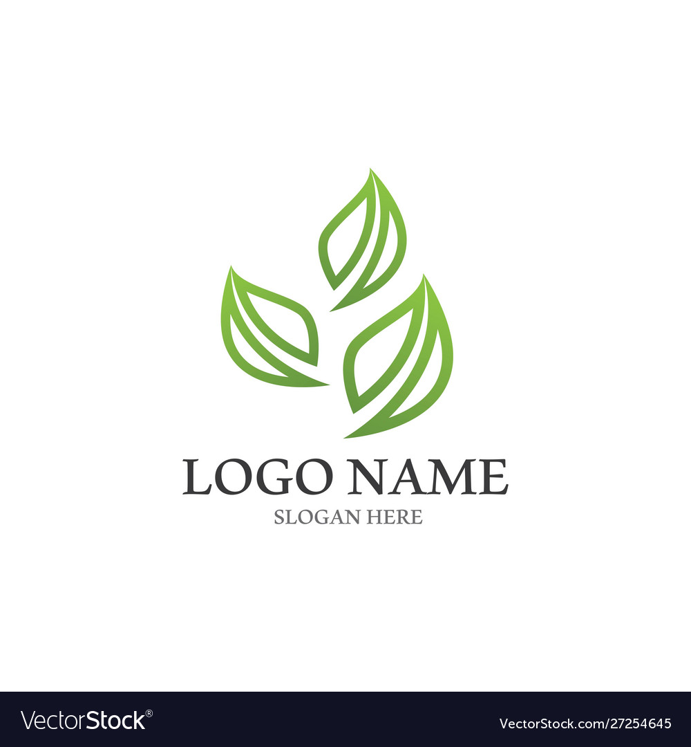 Logos green tree leaf ecology Royalty Free Vector Image