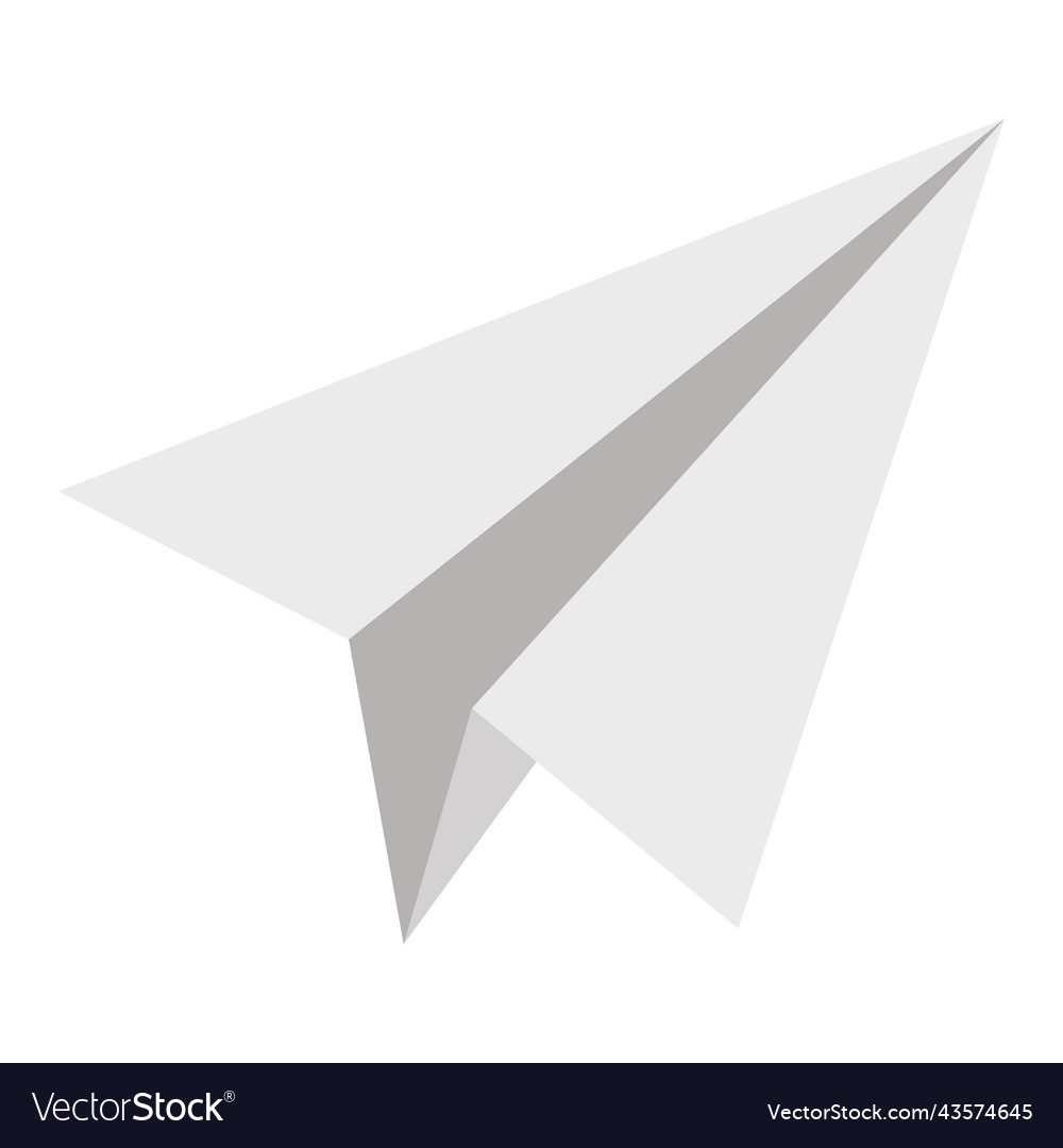 Paper airplane flying Royalty Free Vector Image