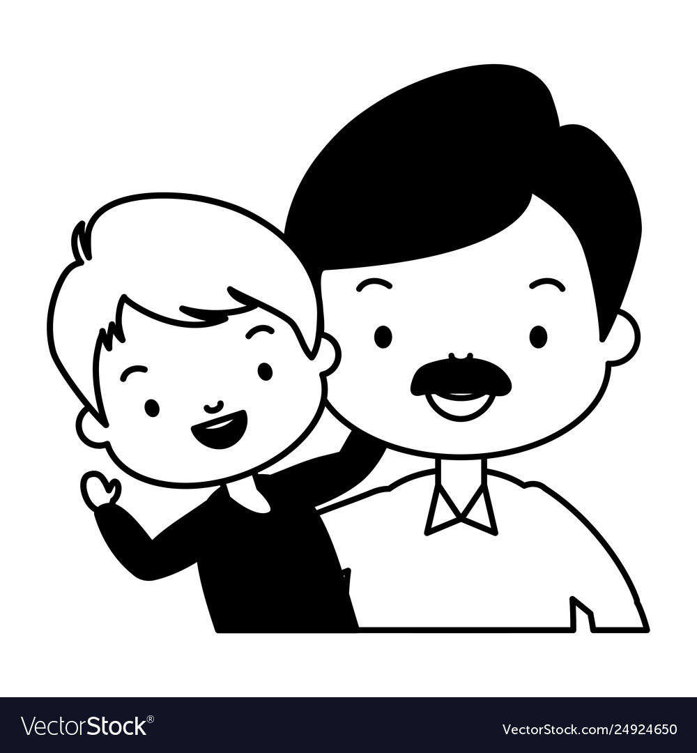 Dad and son Royalty Free Vector Image - VectorStock