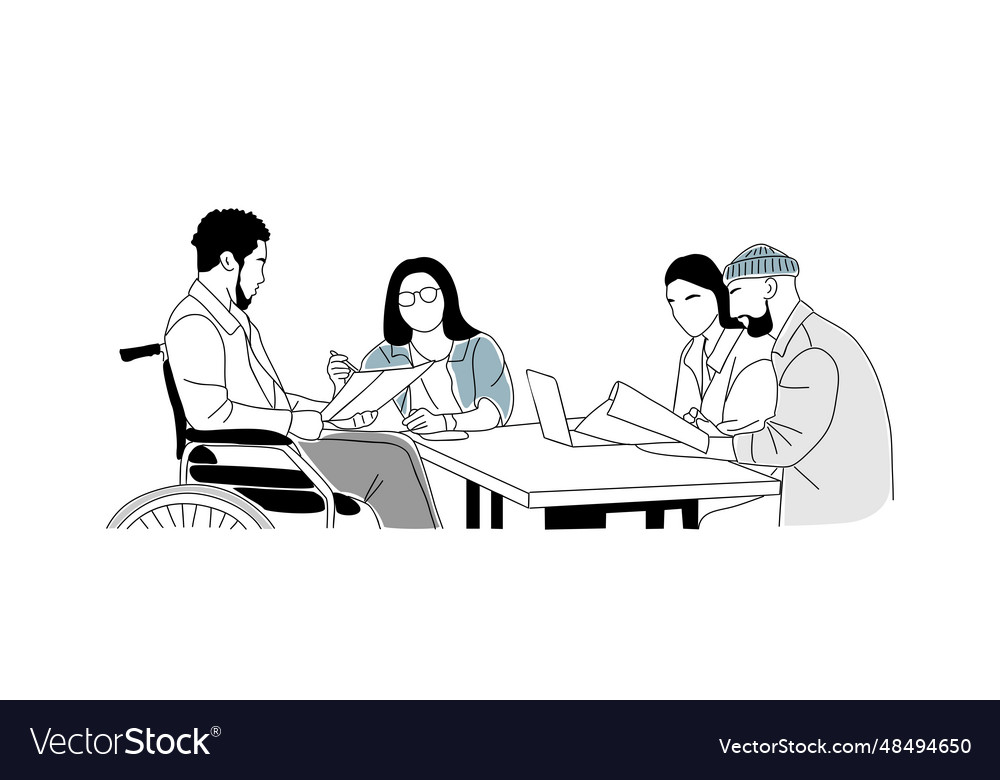 Inclusive business concept art on white vector image Inclusive business concept art on white
