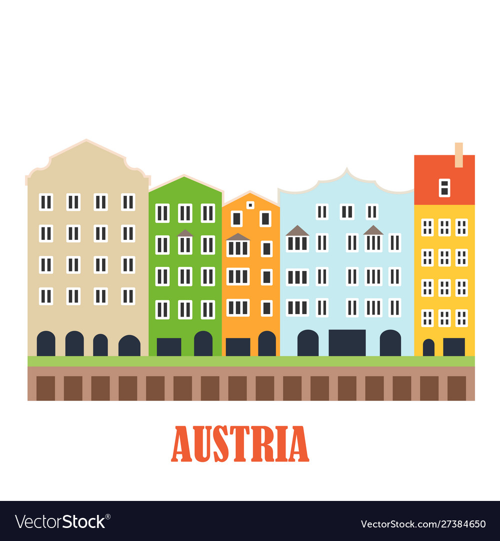 Innsbruck austria landmark Royalty Free Vector Image