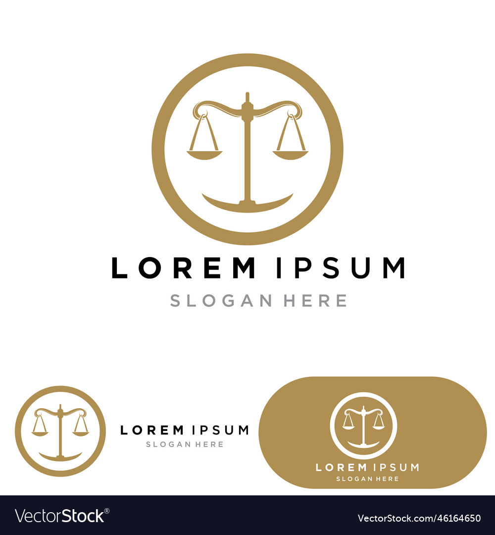 Justice law logo template Royalty Free Vector Image