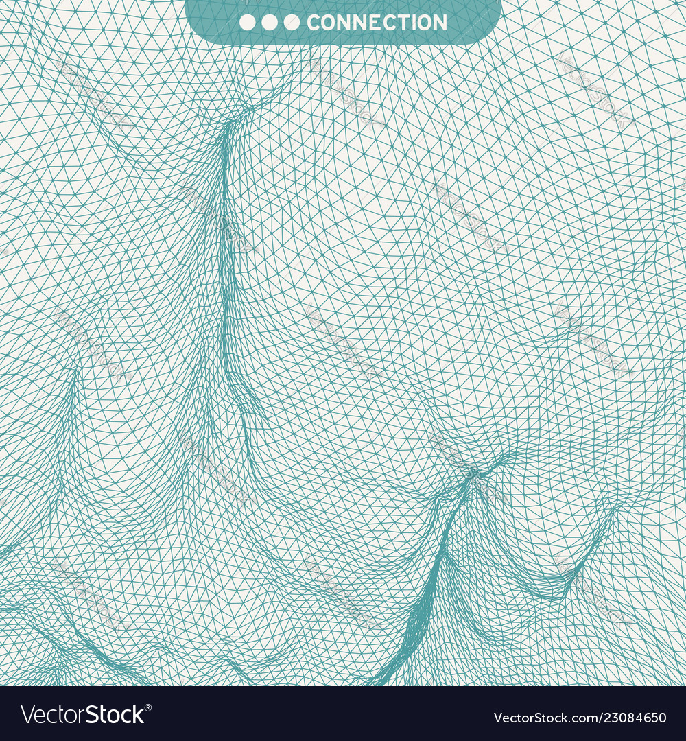 Lattice structure science technology 3d grid vector image Lattice structure science technology 3d grid