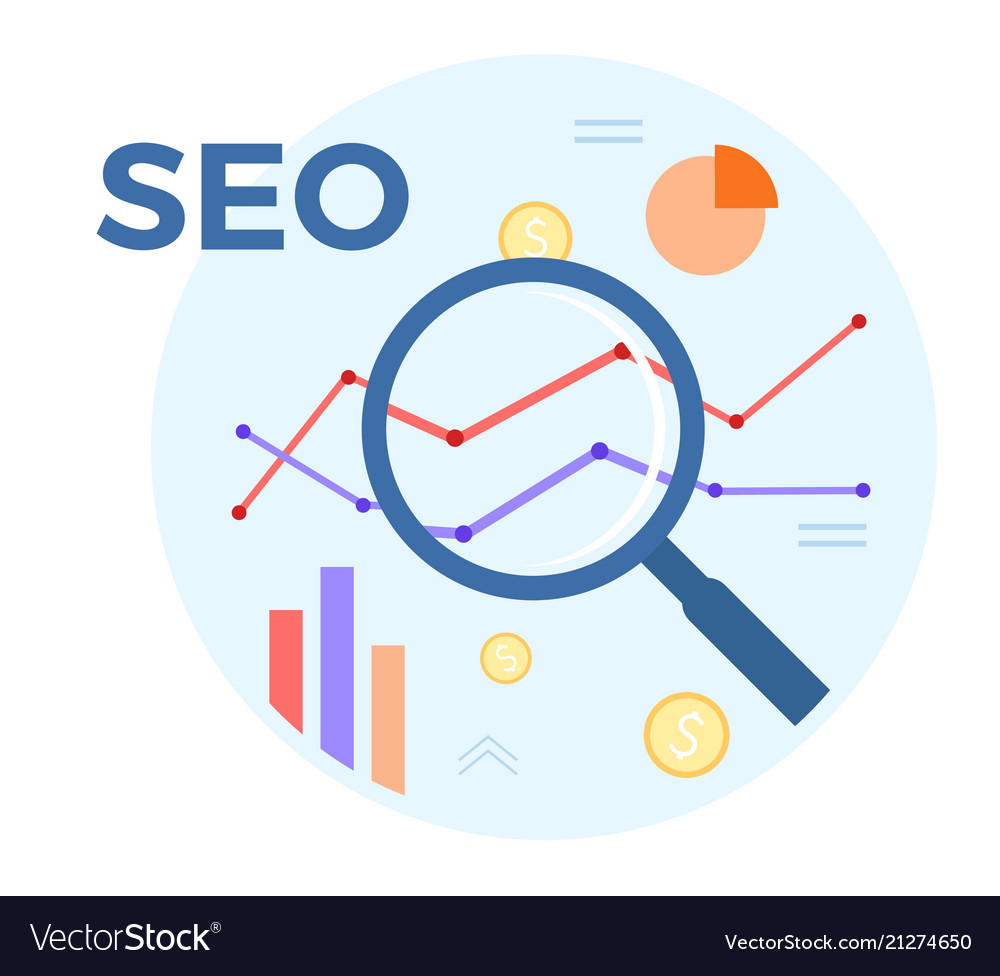 Seo Analysis Flat Concept Royalty Free Vector Image