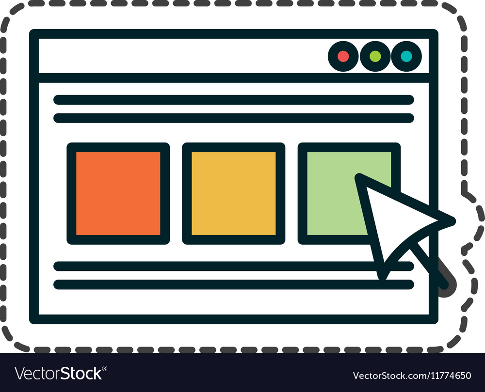 Template webpage with arrow upload