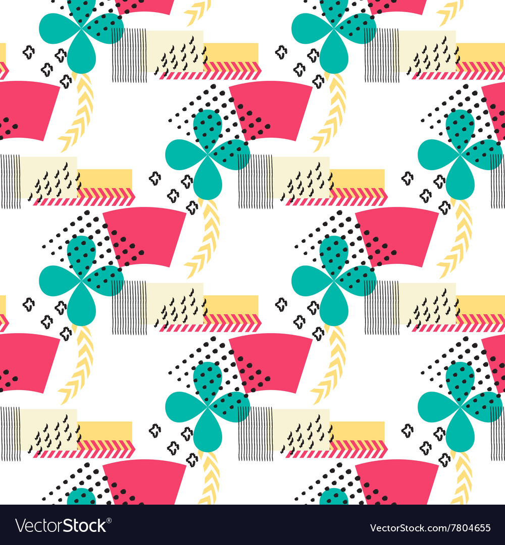 Abstract seamless pattern with geometric figures