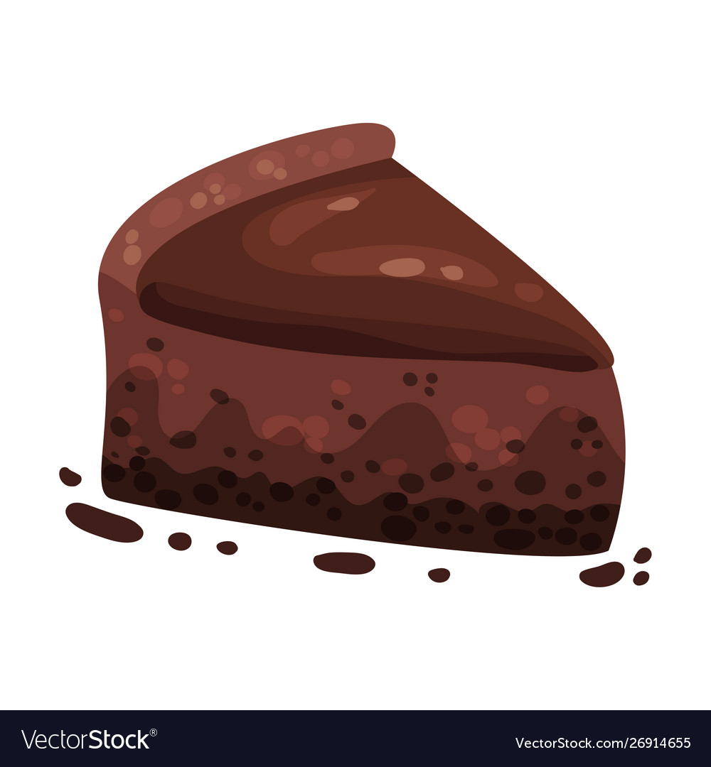 Chocolate cheesecake Royalty Free Vector Image