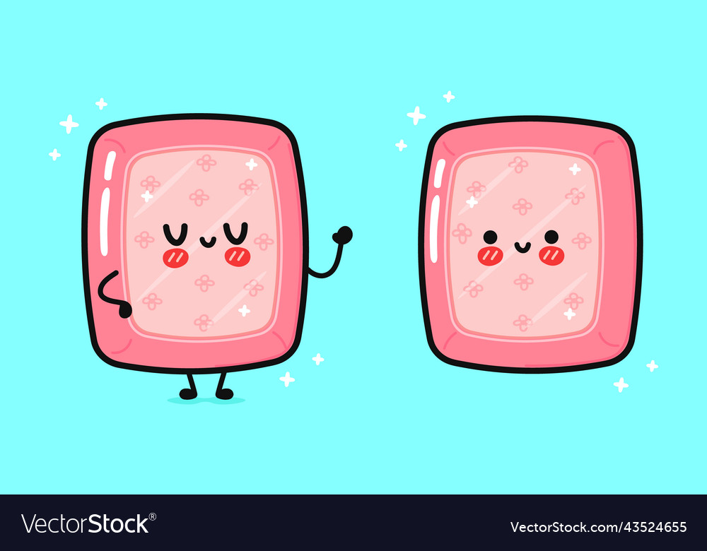 Cute funny soap waving hand drawn cartoon vector image Cute funny soap waving hand drawn cartoon