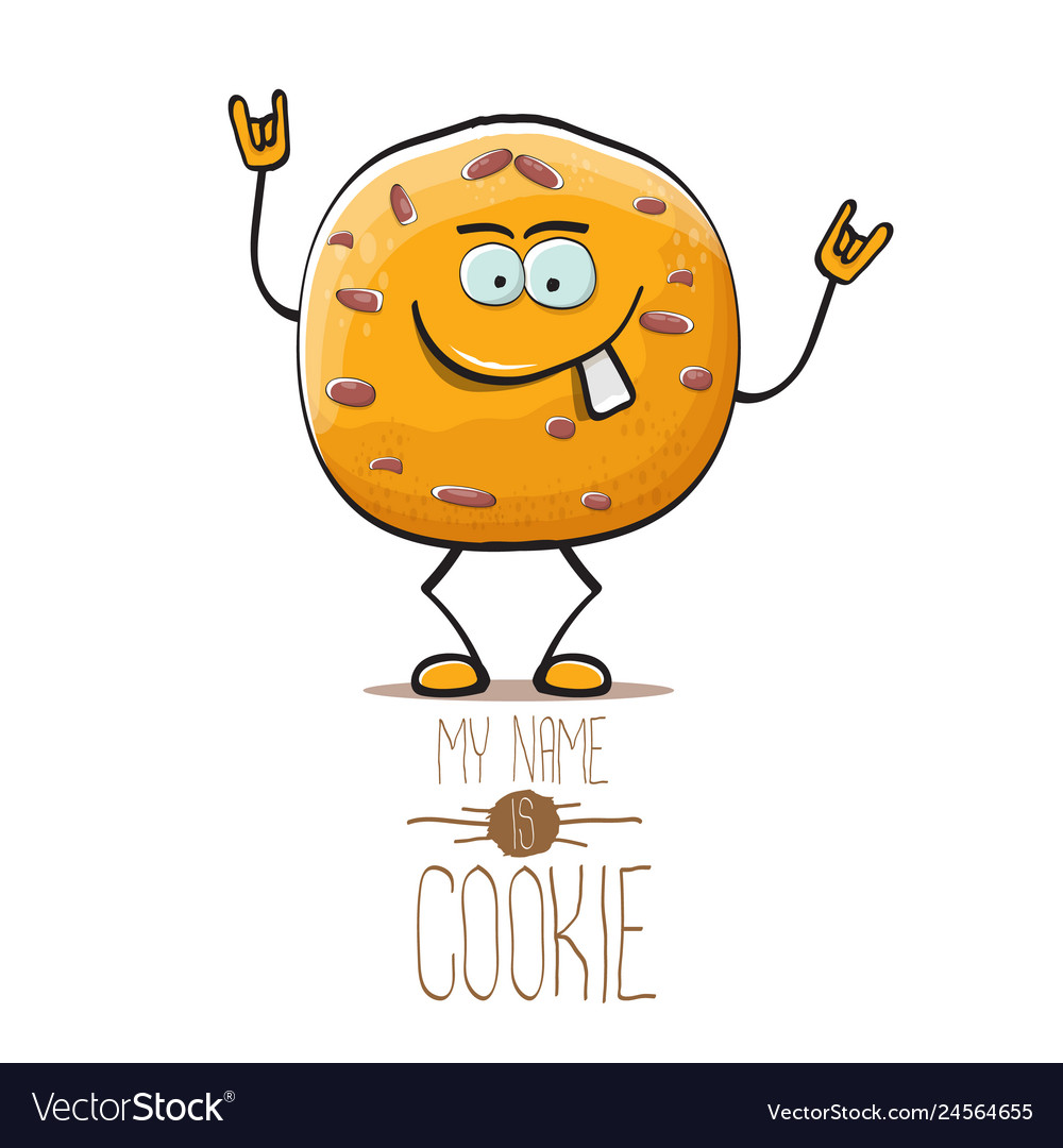 Funny hand drawn homemade chocolate cookie