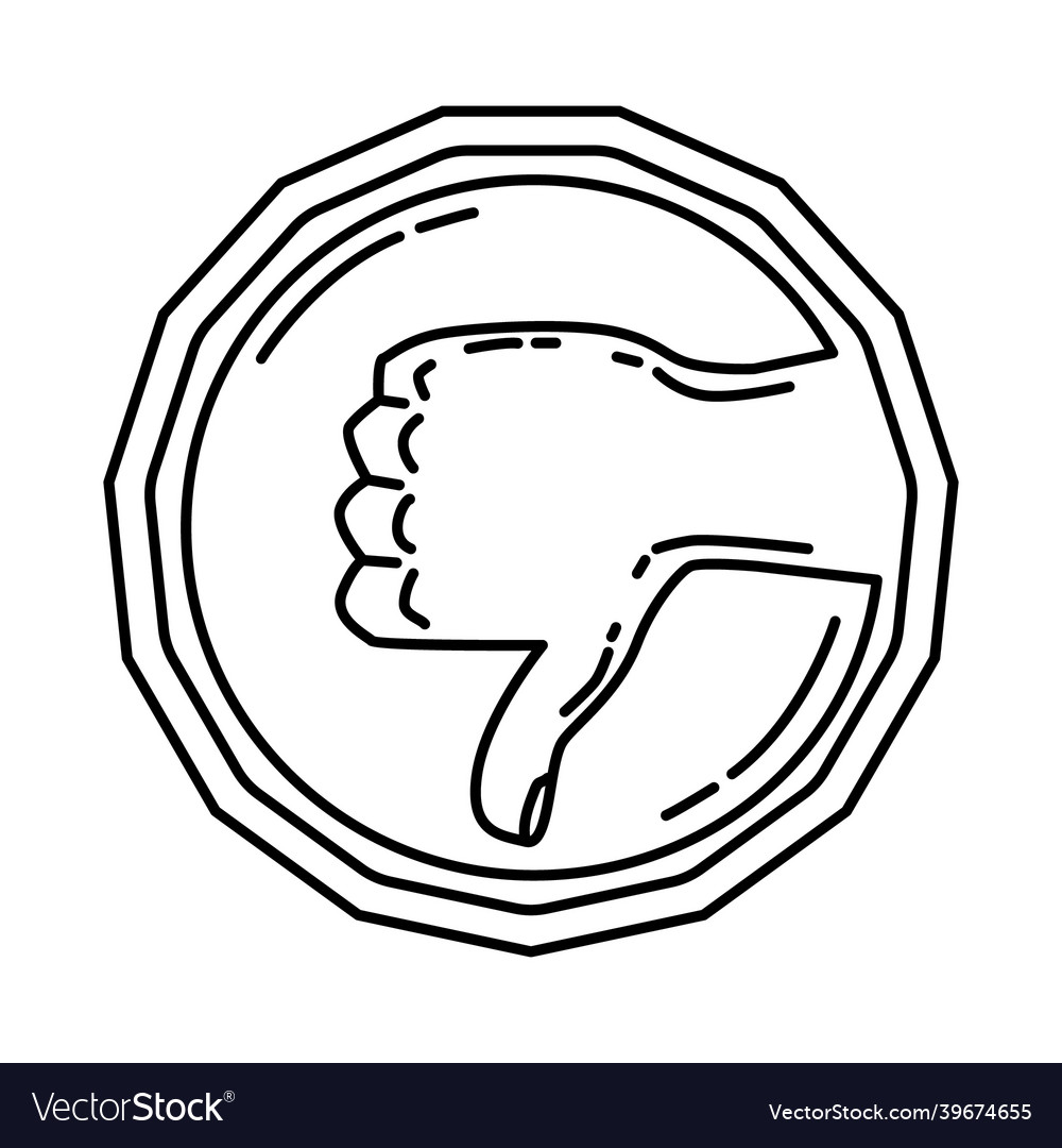 Haram icon doodle hand drawn or outline Royalty Free Vector