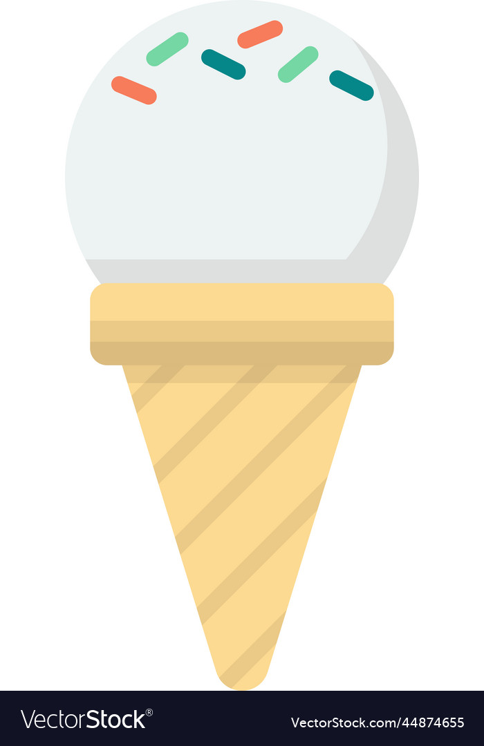 Ice cream cone in minimal style